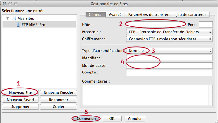 compte filezilla