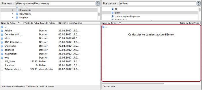 glisser filezilla