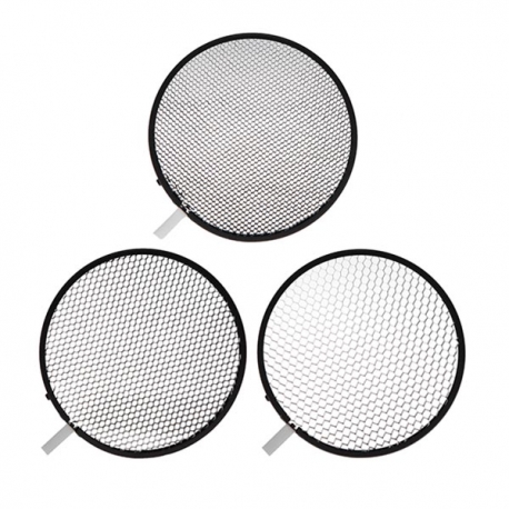 Kit de 3 Grilles Nid d'Abeilles pour Réflecteur 7″ n°1-2-3 - LUMISERVICE