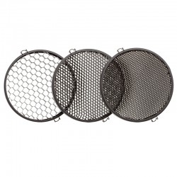Set de 3 grilles nid d'abeille Ø 130 mm (maxi 300 W)