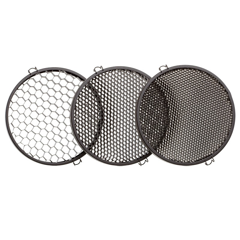 Set de 3 grilles nid d'abeille Ø 130 mm (maxi 300 W)