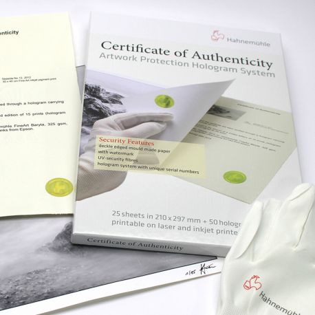 Certificats d'authenticité + 50 hologrammes Certificats d'authenticité + 50 hologrammes