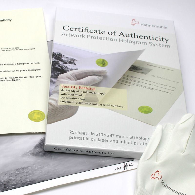 Certificats d'authenticité + 50 hologrammes