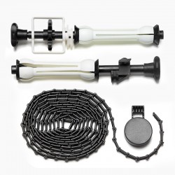 Mi-axe rotatif pour rouleau de fond
