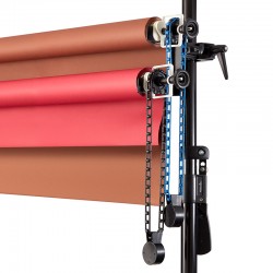 Mi-axe rotatif pour rouleau de fond