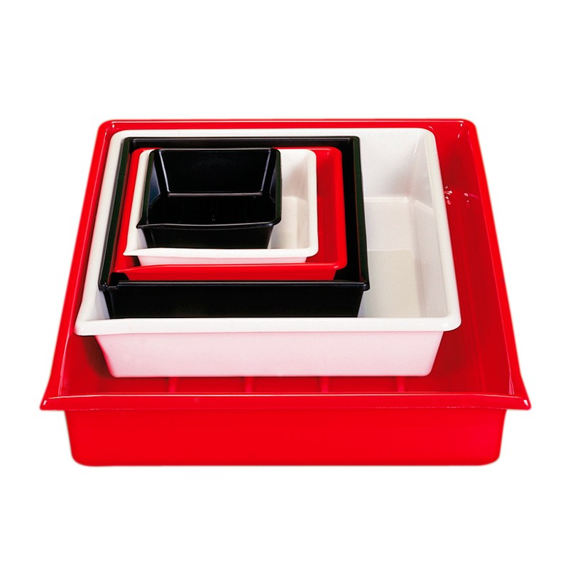 Cuvette de laboratoire 13 x 18 cm, rouge