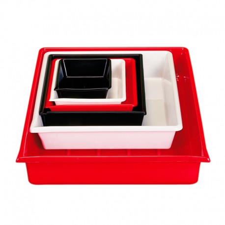 Cuvette de laboratoire 20 x 25 cm, rouge Cuvette de laboratoire 20 x 25 cm, rouge
