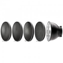 Réflecteur 55°/18 cm monture S + 4 grilles nid d'abeilles