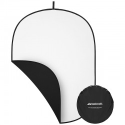 Fond pliant 2-en-1 Noir / Blanc 150x195cm