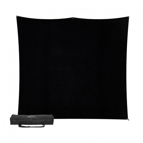 Support + fond Noir Intense (2.40 x 2.40 m ) + sac de transport