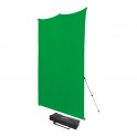 X-Drop Pro Kit support + fond Chromakey Vert + sac - 2,40 x 2,40 m