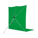 X-Drop Pro Kit support + fond cyclo Chromakey Vert + sac - 2,40 x 3,9