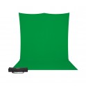 X-Drop Pro Kit support + fond cyclo Chromakey Vert + sac - 2,40 x 3,9