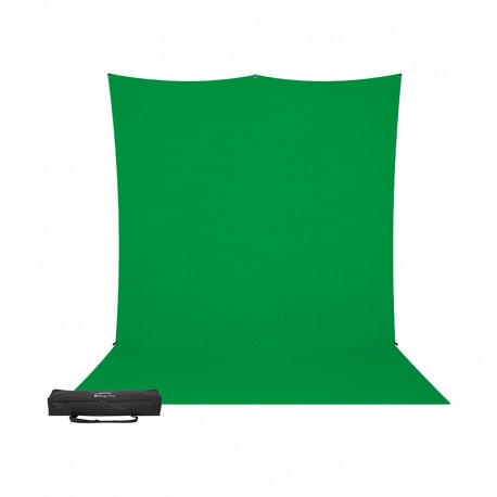 X-Drop Pro Kit support + fond cyclo Chromakey Vert + sac - 2,40 x 3,9