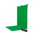 X-Drop Pro Kit support + fond cyclo Chromakey Vert + sac - 2,40 x 3,9