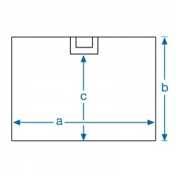 Plateau seul 80 x 60 cm avec pieds réglables - D  : 80 x 60 x 3,2 cm