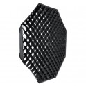 Boîte à lumière Octogonale 140 cm + Grille + Monture S
