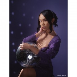 X-Drop Fond stretch Periwinkle Purple - 1.50 x 2.10 m