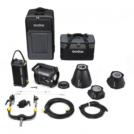 Kit Torche Led COB 1200 W + 3 Réflecteurs (30°/45°/60°) + Valise