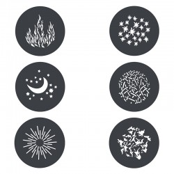 GP-GS1 Gobo set 1 - 6 pièces MG1200BI