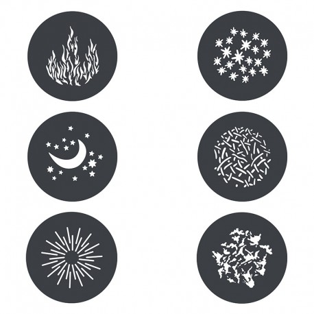GP-GS1 Gobo set 1 - 6 pièces MG1200BI