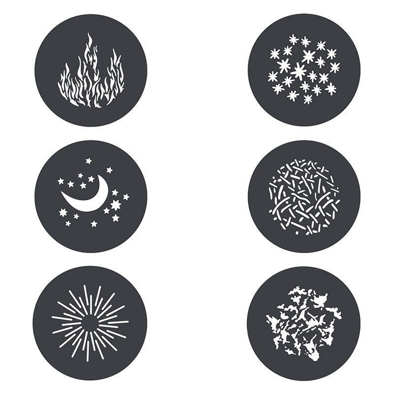 GP-GS1 Gobo set 1 - 6 pièces MG1200BI