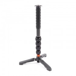 Monopode carbone 5 sections 32 mm Noir + Stabilisateur Noir