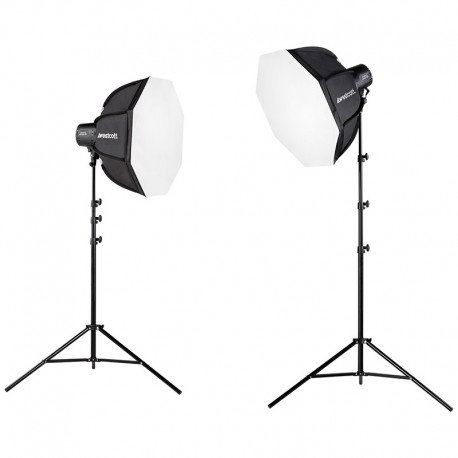 U60-B Kit 2 Torche 60W Led Bi-Color + Softbox