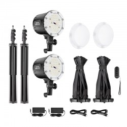 U60-B Kit 2 Torche 60W Led Bi-Color + Softbox