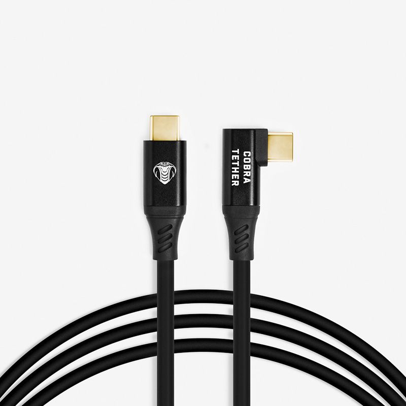 USB-C / USB-C 90° - 10m - Noir