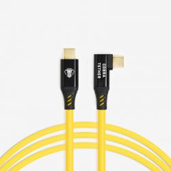USB-C / USB-C 90° - 10m - Jaune
