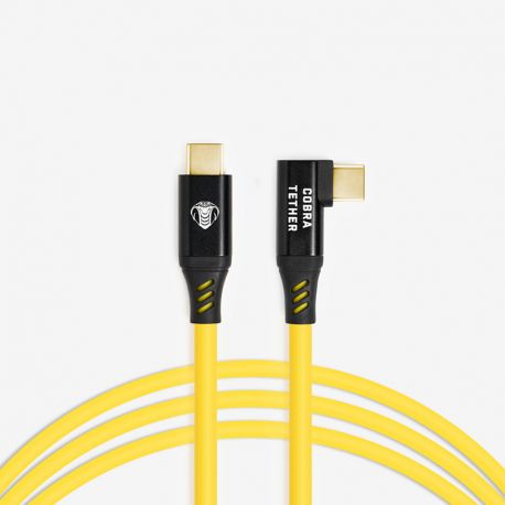 USB-C / USB-C 90° - 10m - Jaune