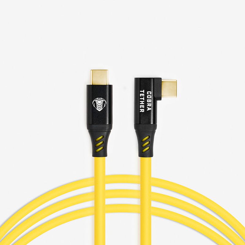 USB-C / USB-C 90° - 10m - Jaune
