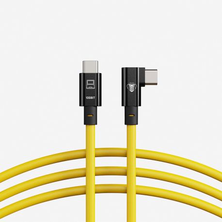 USB-C / USB-C 90° - 10m - Jaune USB-C / USB-C 90° - 10m - Jaune