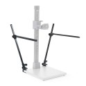 Kit 2 x bras support éclairage + clamp - statif reproduction