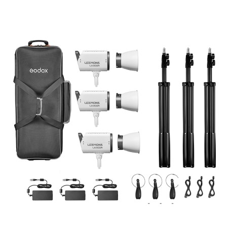 LA300R-K3 Kit 3 torches Led Cob 300W RGB - Litemons