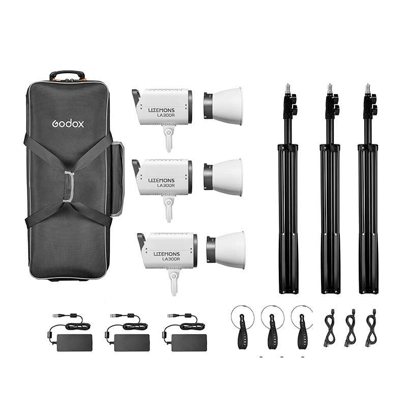 LA300R-K3 Kit 3 torches Led Cob 300W RGB - Litemons