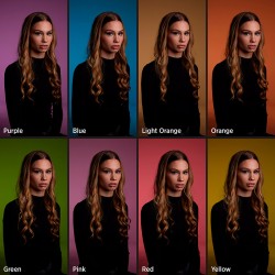 FJ400 FlexiGels - Set de 8 filtres cloche colorés