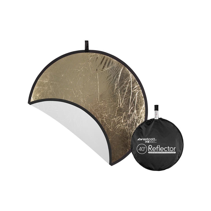 Basics 40 Réflecteur rond 2-en-1 Sunlight / Blanc (100 cm)